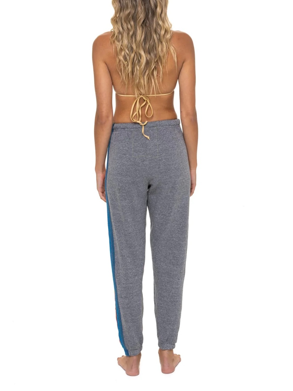 Aviator Nation 5 Stripe Sweatpants in Heather Gray Size Small Gently Used - Picture 2 of 8